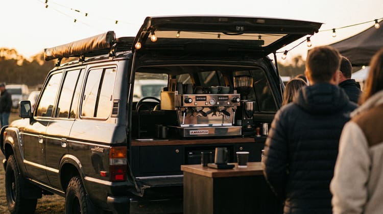 Café Mobile dans un Coffre : 2 500€/mois sans Loyer ni Local